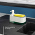 2-in-1 Soap Dispenser with Sponge Holder – Black