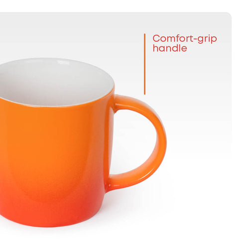 Stoneware Coffee Mugs Set of 6 – Ombre Design