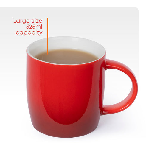 Stoneware Coffee Mugs Set of 6 – Ombre Design