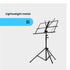 Fineway Adjustable Sheet Music Stand Tripod Base - Black