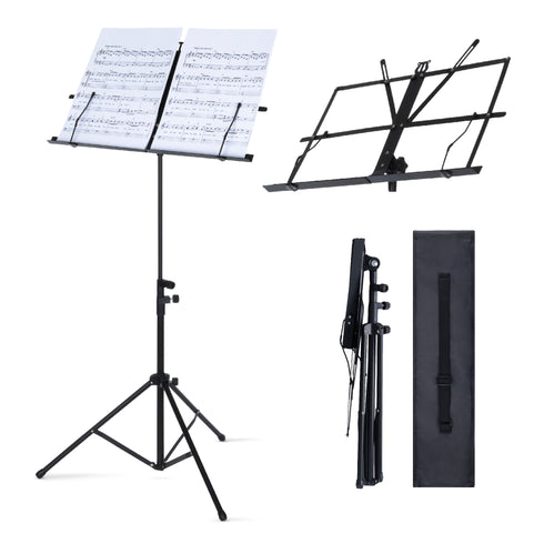 Fineway Adjustable Sheet Music Stand Tripod Base - Black