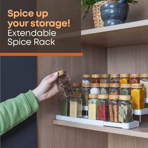 3 Tier Spice Rack Organiser – White/Grey