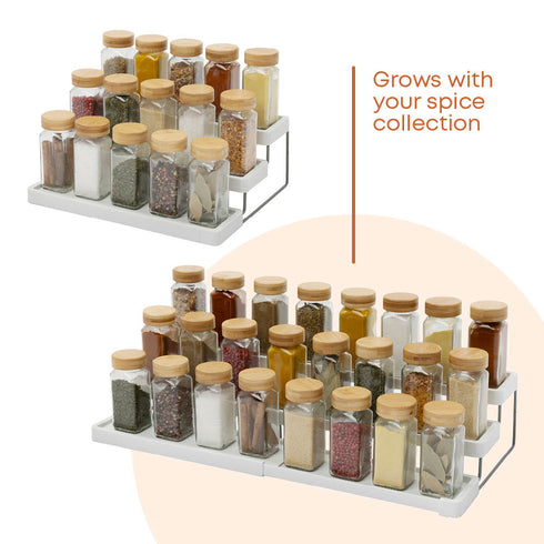 3 Tier Spice Rack Organiser – White/Grey