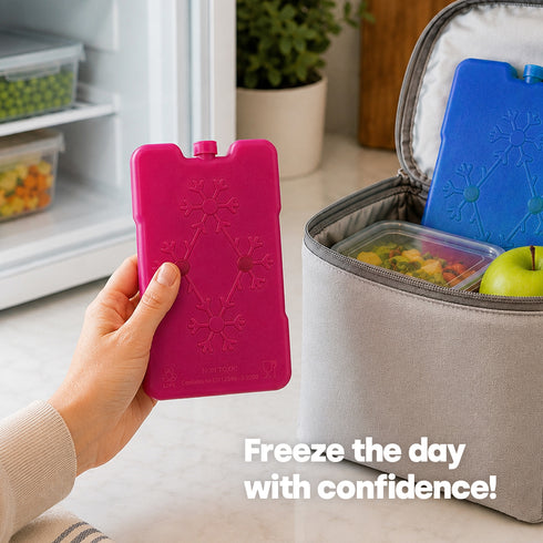 LIVIVO Freezer Block Set 5 Pack 200g - Assorted Colours BPA Free Reusable Ice Packs