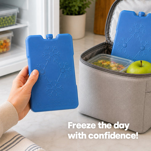 LIVIVO Freezer Block Set 5 Pack 200g - Blue BPA Free Reusable Ice Packs