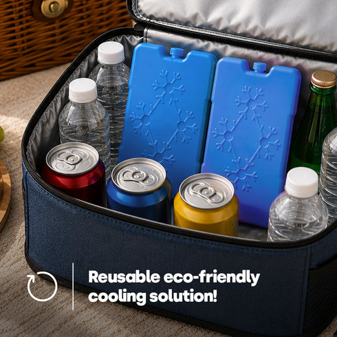 LIVIVO Freezer Block Set 5 Pack 200g - Blue BPA Free Reusable Ice Packs
