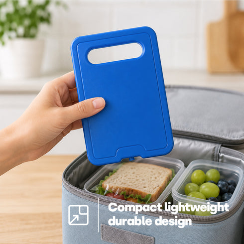 LIVIVO Freezer Block Set 4 Pack - 160g Reusable BPA-Free Ice Packs with Built-in Handles