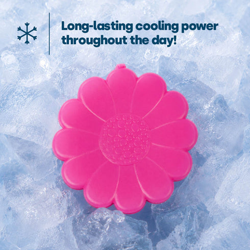 LIVIVO Freezer Block Set 4 Pack - 110g BPA Free, Reusable Ice Packs - Sunflower Shape