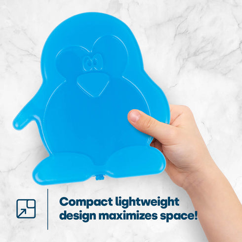 LIVIVO Freezer Block Set 4 Pack - 120g BPA Free, Reusable Ice Packs - Penguin Shape