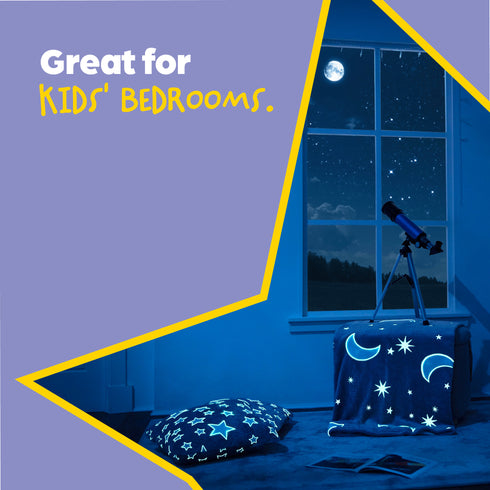 Starry Night Glow in the Dark Cushion - Grey