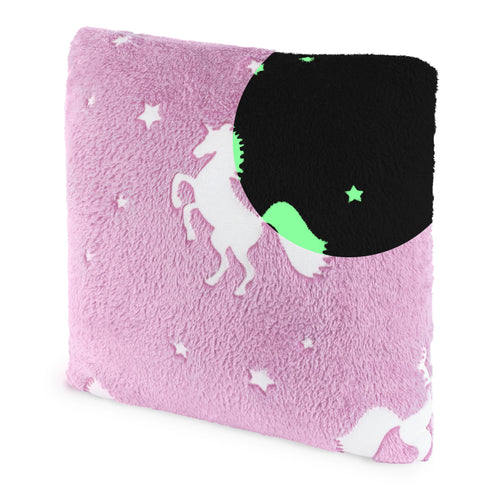 Unicorn Glow in the Dark Cushion - Pink