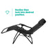 LIVIVO Gravity Chair Set of 2 with Side Tables - Zero Gravity 120kg Black