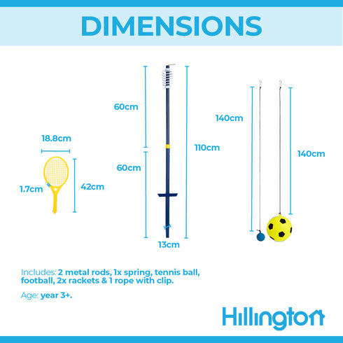 2-in-1 Swingball: Football & Tennis