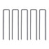 50 U-Shape Ground Pegs - Black