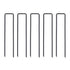 50 U-Shape Ground Pegs - Black