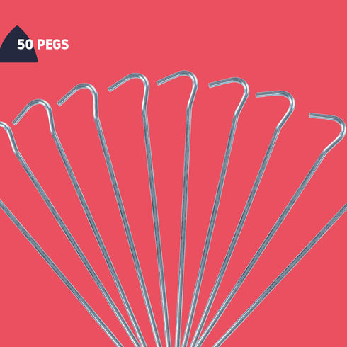 50 Tent Ground Pegs - Green