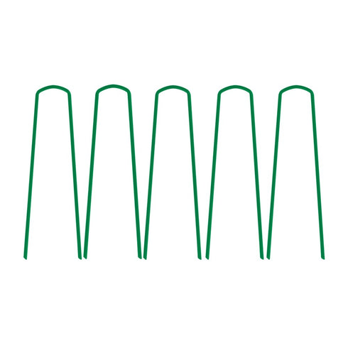50 U-Shape Ground Pegs - Green
