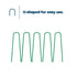 50 U-Shape Ground Pegs - Green