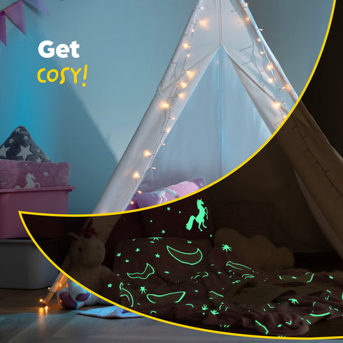 MoonGlow in the Dark Blanket - Pink