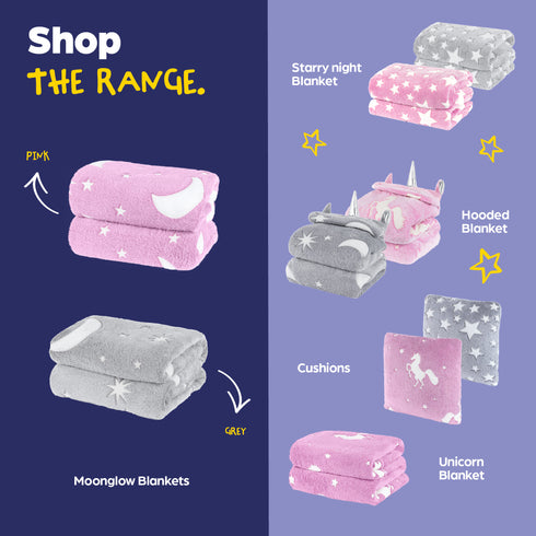 MoonGlow in the Dark Blanket - Pink