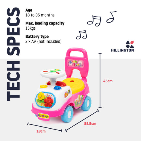 Baby Ride on Car Walker - Pink