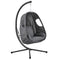 Luna Hanging Folding Egg Chair - Grey