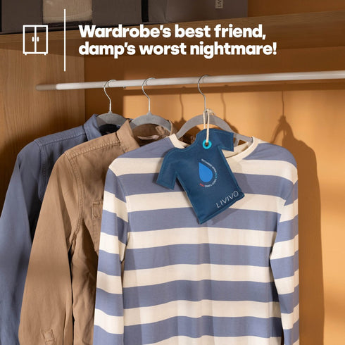 Hanging T-Shirt Wardrobe Dehumidifier Bag 2PK