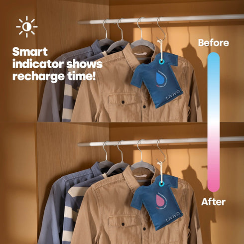 Hanging T-Shirt Wardrobe Dehumidifier Bag 2PK