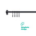 79cm Wall Mounted Rail - Black