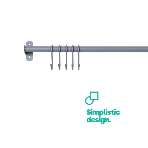 50cm Wall Mounted Rail - Grey