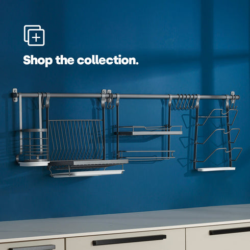 50cm Wall Mounted Rail - Grey