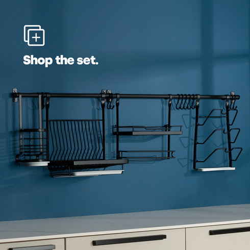 5PC Hanging 'S' Hooks - Black