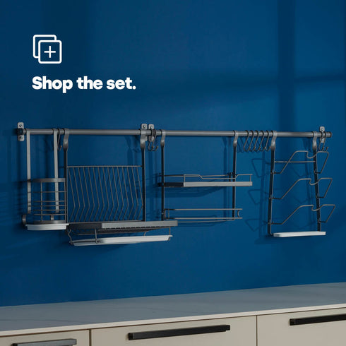 5PC Hanging 'S' Hooks - Grey