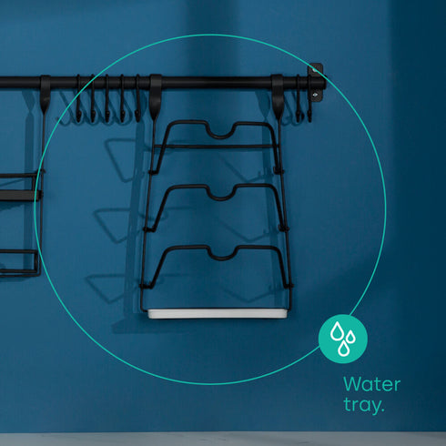 Saucepan Lid Rack - Black