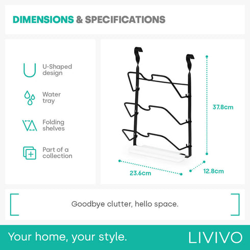 Saucepan Lid Rack - Black