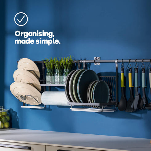 Saucepan Lid Rack - Grey