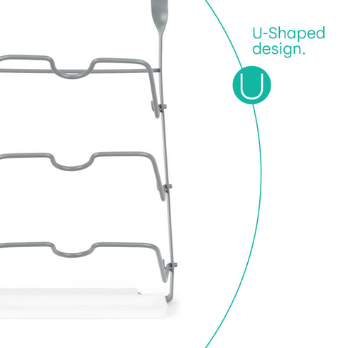 Saucepan Lid Rack - Grey