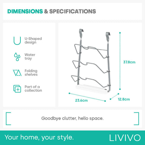 Saucepan Lid Rack - Grey