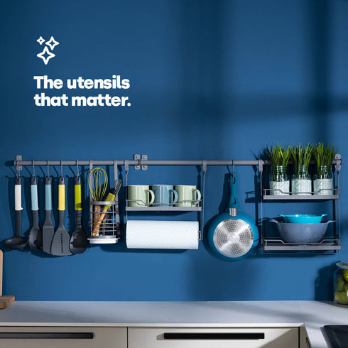 Hanging Utensil Holder - Grey