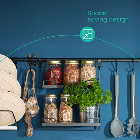 Kitchen Hanging Rack - Black