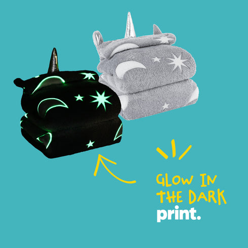 MoonGlow in the Dark Kids Hooded Blanket