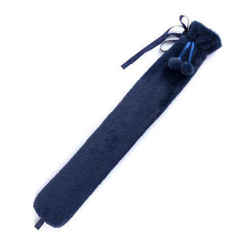 Wrap-Around Long Hot Water Bottle - Navy Plush