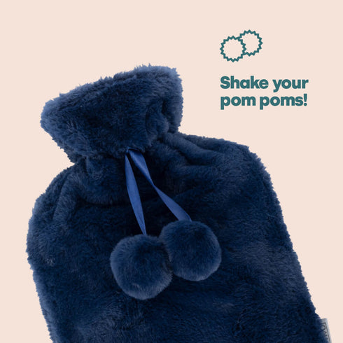 Plush Hot Water Bottle - Navy