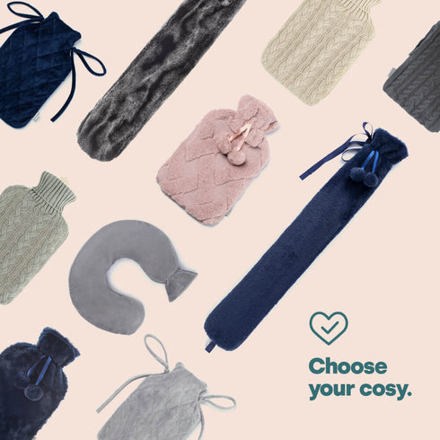 Plush Hot Water Bottle - Navy