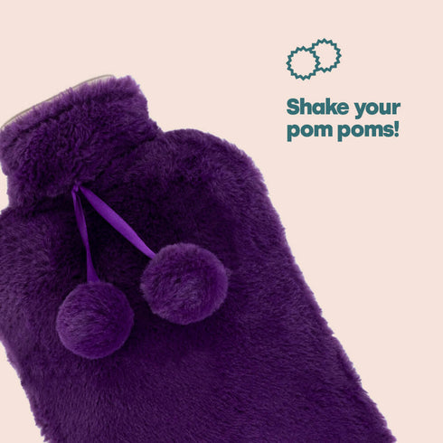 Plush Hot Water Bottle - Purple