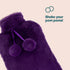 Plush Hot Water Bottle - Purple