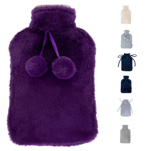 Plush Hot Water Bottle - Purple