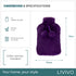 Plush Hot Water Bottle - Purple