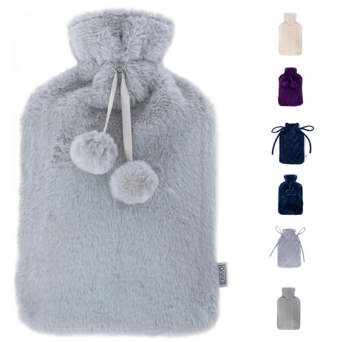 Plush Hot Water Bottle - Grey