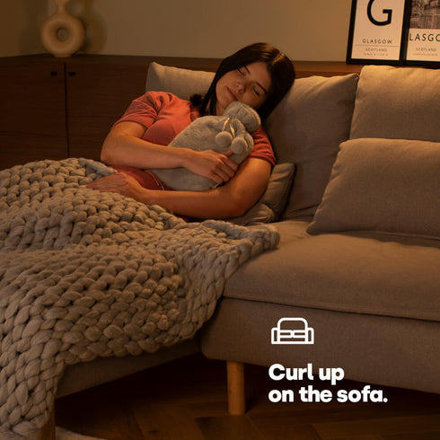 Plush Hot Water Bottle - Grey